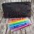 Elegant Brown Floral Zipper Pouch – Medium Size Makeup Bag Pencil Case And Travel Organiser