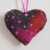 Galaxy Hanging Heart Decoration – Handmade Double-Sided Gift