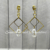 Handmade Gold Crystal Drop Earrings | Geometric Dangle Earrings | Faceted Crystal Teardrop Earrings | Elegant Statement Jewellery | Gift for Her