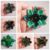 Green Fabric Flower Pin Brooch – Handmade Floral Accessory with Button Detail