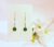 Green Aventurine Gemstone Twisted Dangle Earrings on 925 Silver Wires