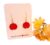 Halloween Red Brains Drop Earrings with 18K Gold Plated Wires