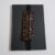 Handmade A4 Planner Zipper Pouch – Elastic Notebook Pen Holder in Black and Gold Scroll