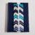 Handmade A5 Planner Zipper Pouch – Elastic Notebook Pen Holder in Blue Chevron Print