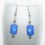 Handmade Blue Ceramic Bead Drop Earrings with White Spots – Quirky Dangly Earrings