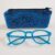Handmade Blue Marble Glasses Case – Padded Zip Pouch for Sunglasses or Spectacles