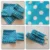 Blue Adult & Child spotted dotted tie set with pocket squares