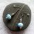 Handmade Blue Spotty Glass Bead Drop Earrings – Quirky Dangly Earrings with Silver Accents