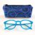 Handmade Blue Swirl Glasses Case – Padded Zip Pouch for Sunglasses or Eyewear