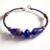Handmade Blue and Copper Beaded Cuff Bracelet – Glass Beads with Wirework Detail