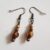 Handmade Copper Beaded Drop Earrings – Elegant Bronze-Tone Dangly Jewellery with Warm Metallic Shine