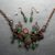Handmade Copper Wirework Chaos Vine Jewellery Set – Necklace & Earrings with Green Crystal Accents