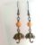 Handmade Cute Bronze Umbrella Drop Earrings – Quirky Dangly Autumn Rain Charm Jewellery