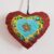 Handmade Fabric Hanging Heart Decoration – Double-Sided Star And Patchwork Design