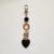 Handmade Geometric Bag Charm with Black Heart – Modern Clip-On Bag Charm or Keychain Accessory