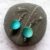Handmade Green Airbrush Twist Earrings – Iridescent Drop Dangle Earrings with Silver Accents