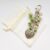 Handmade Green Beaded Bag Charm with Puzzle Heart – Unique Keyring or Bag Clip Gift