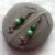 Handmade Green Beaded Drop Earrings – Dangly Earrings with Fleur de Lis Charms and Stardust Beads
