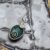 Handmade Green Ceramic Pendant Necklace – Wirework Wrapped One-of-a-Kind Artisan Jewellery