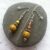 Handmade Green and Gold Beaded Drop Earrings – Elegant Dangly Earrings with Stardust and Metallic Beads