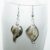 Handmade Grey Glass Twist Bead Drop Earrings – Elegant Dangly Jewellery with Floral Detail