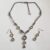 Handmade Hematite Circle Necklace And Earrings Set – Wirework Jewellery with Gunmetal And Rainbow Accents