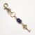 Handmade Key Charm Bag Accessory – Vintage Style Clip-On Bag Charm with Blue Glass Bead