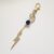 Handmade Lightning Bolt Bag Charm – Clip-On Keychain with Sparkling Bead And Silver Accent