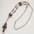 Handmade Long Copper and Bronze Wirework Necklace and Earring Set – Boho Beaded Jewellery