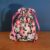 Handmade Mini Cherry Blossom Reusable Gift Bag – Eco Friendly Cotton Drawstring Pouch with Pink Ribbon