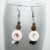 Handmade Natural Shell Dangly Drop Earrings with Earthy Beads – Coastal Boho Style