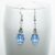 Handmade Pale Blue Glass Bead Drop Earrings – Elegant Dangly Earrings with Silver Accents