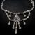 Handmade Pearl And Crystal Chandelier Necklace and Earring Set – Elegant Wirework Bridal Jewellery
