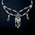 Handmade Pearl Chandelier Necklace and Earring Set | Wirework Bridal Jewellery with Heart Charms