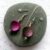 Handmade Pink Airbrushed Twist Drop Earrings – Lightweight Soft Finish Dangle Jewellery
