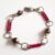 Handmade Pink Wirework Bracelet with Airbrushed Pink And Green Beads – Bold Bright Artisan Design