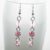 Handmade Pink and Maroon Polka Dot Button Drop Earrings – Lightweight Dangly Statement Jewellery