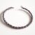 Handmade Purple Beaded Cuff Bracelet – Iridescent Glass Beads – Silver Accents