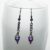Handmade Purple Flower Earrings – Drop Dangly Airbrushed Beaded Earrings with Petal Caps