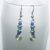 Handmade Purple and Teal Beaded Drop Earrings with Spiral Charm – Boho Dangly Earrings