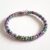 Handmade Rainbow Stardust Beaded Cuff Bracelet – Colourful Sparkle with Silver Accents