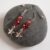 Handmade Red Beaded Drop Earrings with Silver Star Charms – Festive Dangly Earrings for All Seasons
