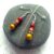 Handmade Red Orange And Yellow Beaded Drop Earrings – Vibrant Dangly Earrings with Warm Sunset Hues