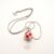 Handmade Red and White Spotty Lampwork Bead Swirl Pendant Necklace – Wirework Artisan Jewellery UK