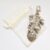 Handmade Silver Beaded Bag Charm with Puzzle Heart – Metallic Keyring or Bag Clip Gift