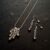 Handmade Stardust Flower Pendant and Earrings Set – Sparkly Silver Glitter Bead Jewellery Gift