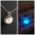 Handmade Steampunk Glow in the Dark Mystical Potion Bottle Pendant – Small Orb Design