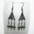 Handmade Triangle Chandelier Earrings with Gunmetal Filigree Beads – Boho Dangly Drop Statement Jewellery