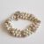 Handmade Triple Strand Pearl Bracelet – Elegant Acrylic Pearls with Silver Chain Detail