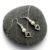 Handmade White Pearl Drop Earrings with Textured Silver Heart Charms – Elegant Dangly Gift for Her